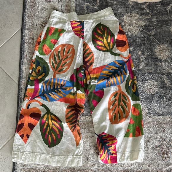 Anthropologie FARM Rio Tropical Palm Leaf Wide-Leg Pants - Picture 4 of 8